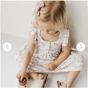 Jamie Kay Sienna Sweet Pea Floral Pink Organic Cotton Sleeveless Dress Sz 7